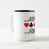 ある日私は橋のゲームに夢中になります ツートーンマグカップ (正面左)