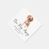 ある日遠くに犬のナ結婚プキンス スタンダードカクテルナプキン (角)