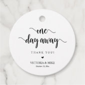 ある日遠くに、結婚の感謝の贈り物、お気に入りファボ フェイバータグ (正面)