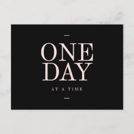 ある日 – のインスパイア引用文ブラックピンクゴール ポストカード