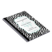 ある母のためのシックで真新しいシマウマのお母さんのアドバイス ノートブック (右側)