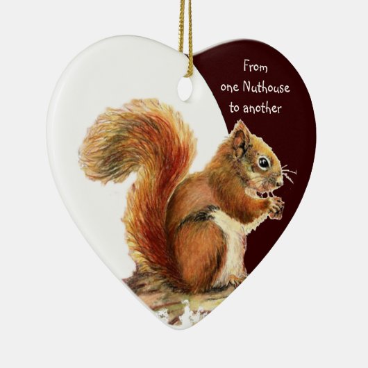 ある温室から別のおもしろいリスのユーモアまで セラミックオーナメント (右)