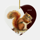 ある温室から別のおもしろいリスのユーモアまで セラミックオーナメント (裏面)