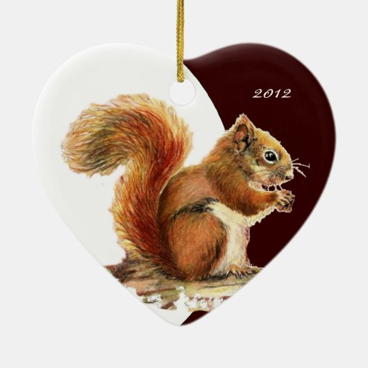 ある温室から別のおもしろいリスのユーモアまで セラミックオーナメント (裏面)