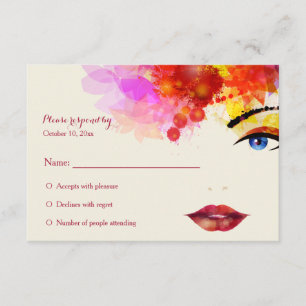 ある特定の一見の蟹座資金集めをするRSVPのカード 出欠カード