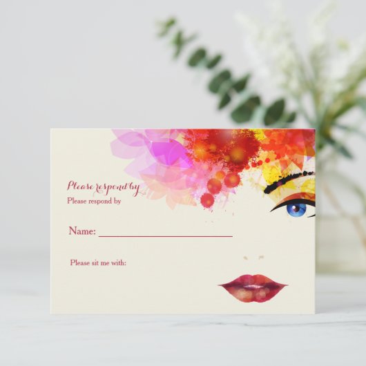 ある特定の一見の蟹座資金集めをするRSVPのカード 出欠カード (スタンド正面)