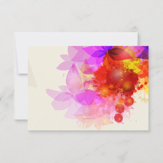 ある特定の一見の蟹座資金集めをするRSVPのカード 出欠カード (裏面)