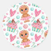 ある甘いクリスマスの朝 ラウンドシール (正面)