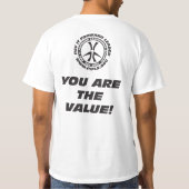 ある生活およびあなた問題のないお金です! Tシャツ (裏面)