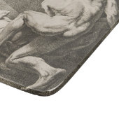 ある男が別の男の脚を持ち上げる カッティングボード (角)