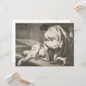 ある男が別の男の脚を持ち上げる カード (正面/裏面インサイチュ)