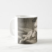 ある男が別の男の脚を持ち上げる コーヒーマグカップ (正面左)