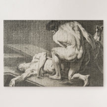 ある男が別の男の脚を持ち上げる