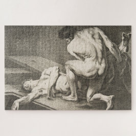 ある男が別の男の脚を持ち上げる ジグソーパズル