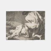 ある男が別の男の脚を持ち上げる フリースブランケット (正面(横))