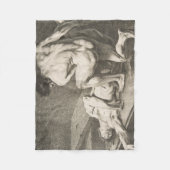 ある男が別の男の脚を持ち上げる フリースブランケット (正面)