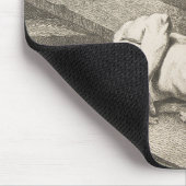 ある男が別の男の脚を持ち上げる マウスパッド (コーナー)