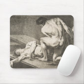 ある男が別の男の脚を持ち上げる マウスパッド (マウス)