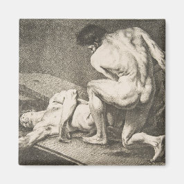 ある男が別の男の脚を持ち上げる マグネット