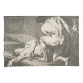 ある男が別の男の脚を持ち上げる 枕カバー (正面右)