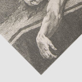 ある男が別の男の脚を持ち上げる 薄葉紙 (詳細)