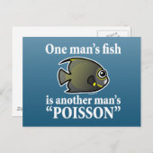 ある男の魚、別の男のポワッソン ポストカード (正面/裏面)