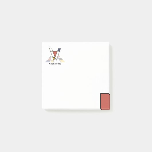 ある種の芸術モノグラムモダン。レターV ポストイット (正面)