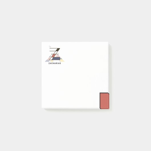 ある種の芸術モノグラムモダン。文字Z ポストイット (正面)