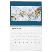 ある種類の一つ：リディア・パイパーによるアクリル粉 カレンダー (2月 2026)