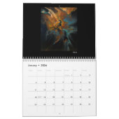 ある種類の一つ：リディア・パイパーによるアクリル粉 カレンダー (1月 2026)