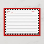 ある花嫁のためのレトロのイタリアンなレシピカード ポストカード (裏面)