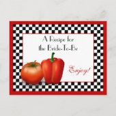 ある花嫁のためのレトロのイタリアンなレシピカード ポストカード (正面)