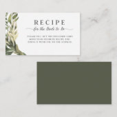 ある花嫁のための優美な緑の草木のレシピ エンクロージャーカード (正面/裏面)