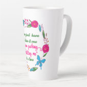 ある賢い女が私がここにいると言ったことがある カフェラテマグ (右アングル)