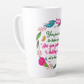 ある賢い女が私がここにいると言ったことがある カフェラテマグ (左アングル)