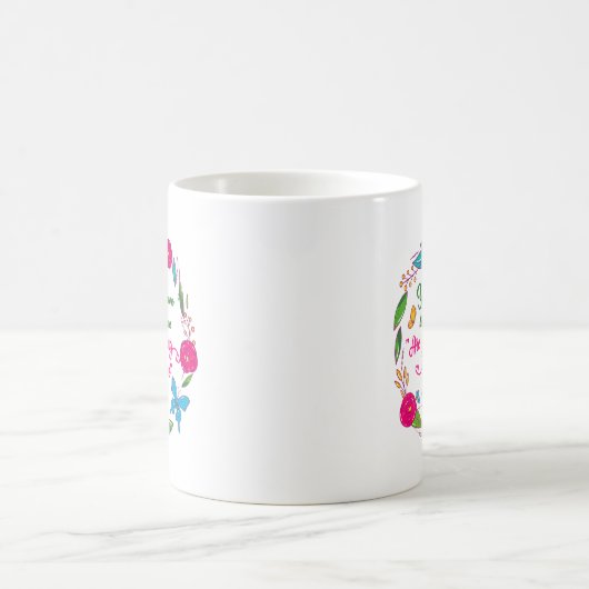 ある賢い女が私がここにいると言ったことがある コーヒーマグカップ (中央)