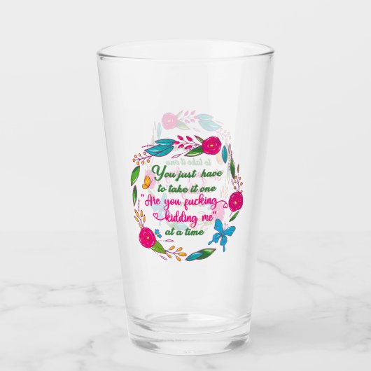 ある賢い女が私がここにいると言ったことがある タンブラーグラス (正面)