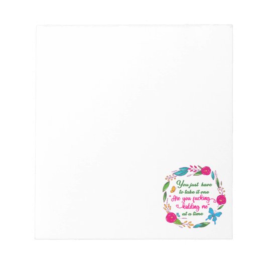 ある賢い女が私がここにいると言ったことがある ノートパッド (正面)