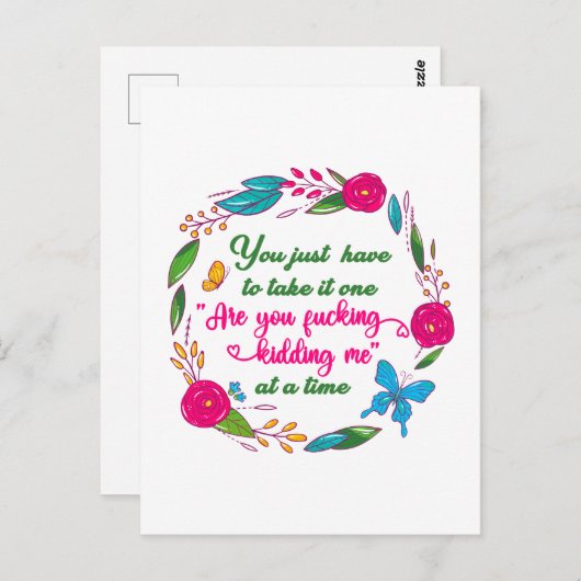 ある賢い女が私がここにいると言ったことがある ポストカード (正面/裏面)