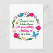 ある賢い女が私がここにいると言ったことがある ポストカード (正面)