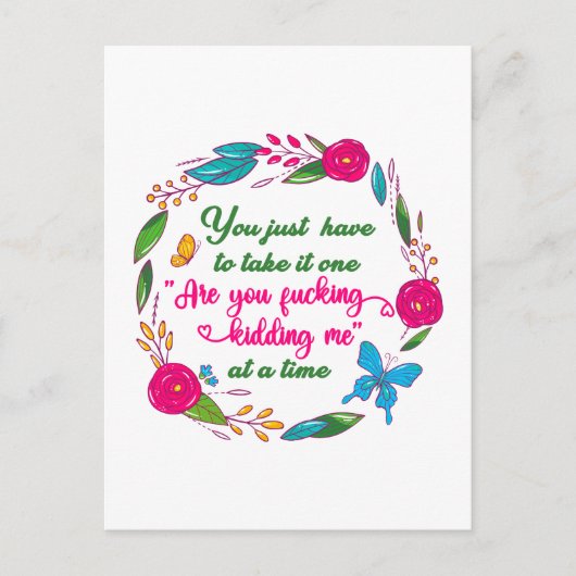 ある賢い女が私がここにいると言ったことがある ポストカード (正面)