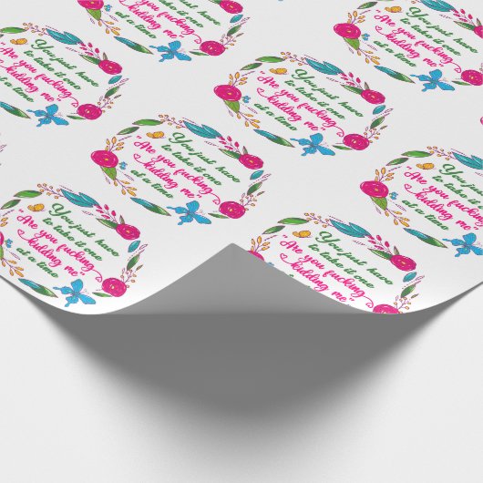 ある賢い女が私がここにいると言ったことがある ラッピングペーパー (角)