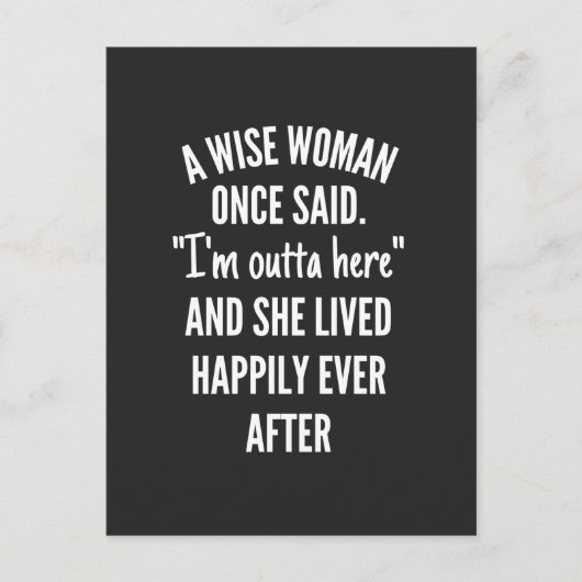 ある賢い女が私は出て行くと言った彼女は生きている シーズンポストカード (正面)