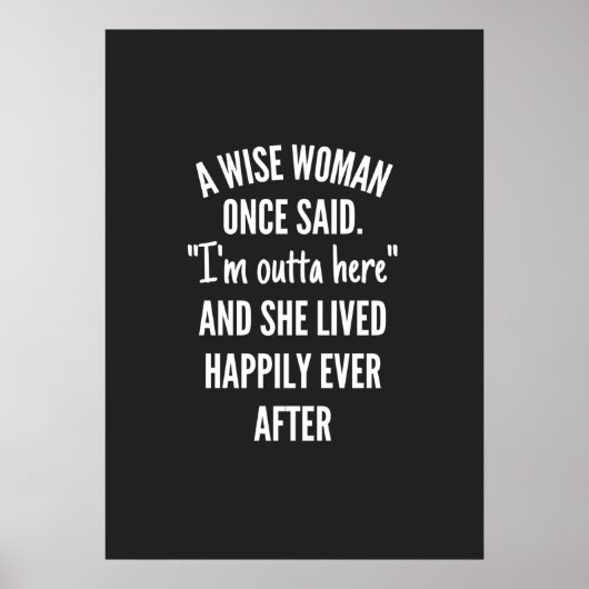 ある賢い女が私は出て行くと言った彼女は生きている ポスター (正面)