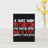 ある賢者がかつて私をここで外に出て彼はハに住んでいる カード (黄色い花)