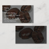 ある非研削コーヒー豆の閉めて下さい 名刺 (正面/裏面)