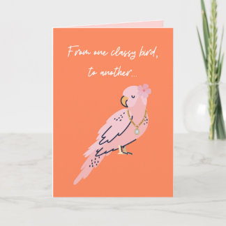ある高級な鳥から別のおもしろい誕生日 カード