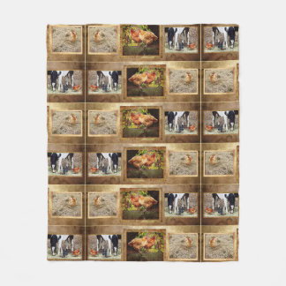 ある鶏および馬用の毛布 フリースブランケット