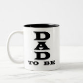 ある黒い文字のパパ ツートーンマグカップ (左)