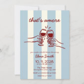 あれがアモーレイタリアンワインブライダルシャワー手描き 招待状 (正面)